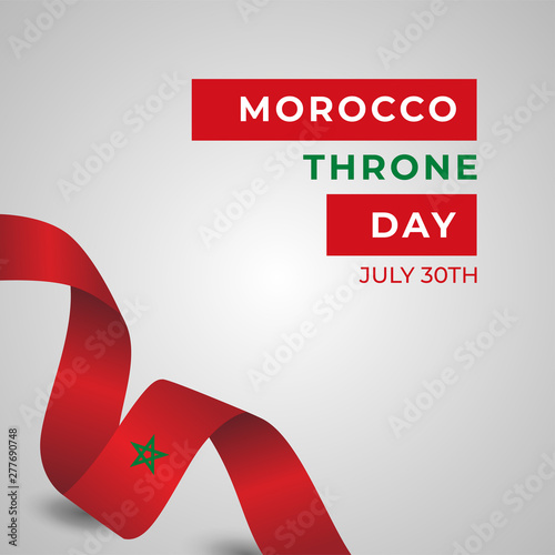 Happy Kingdom of Morocco Throne Day Vector Design Template Illustration