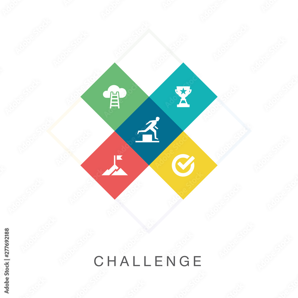 CHALLENGE LINE ICON SET CHALLENGE LINE ICON SET