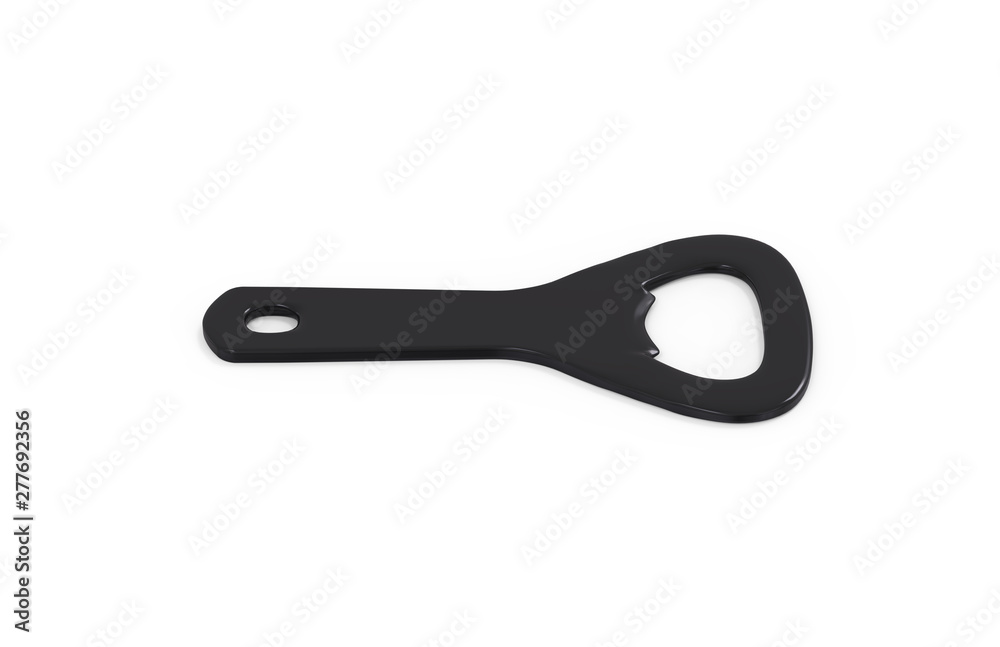 Blank bottle opener mock up template for branding presentation on isolated white background, 3d illustration