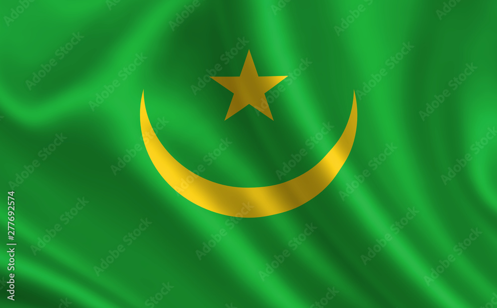 Image of the flag of Mauritania. Series Image of the flag of Mauritania. Series