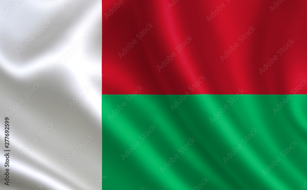 Image of the flag of Madagascar. Series 