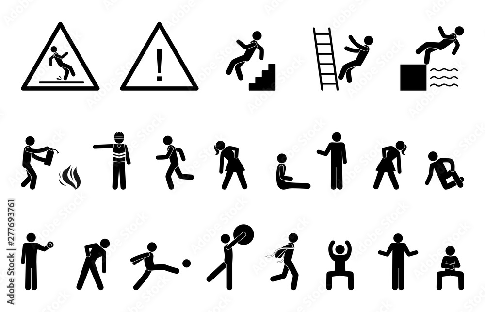 Simple Human Action And Pose Icon Series People Who Make Ai A