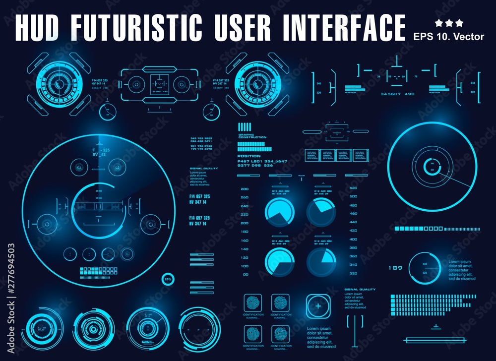Futuristic virtual graphic touch user interface, target Futuristic virtual graphic touch user interface, target