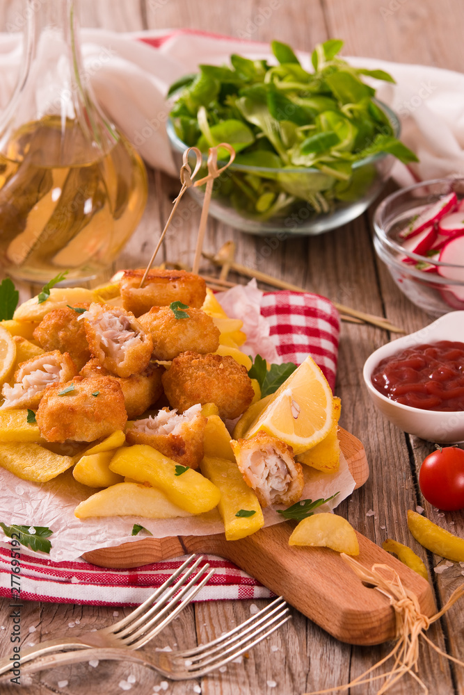 Fish and chips. Fish and chips.