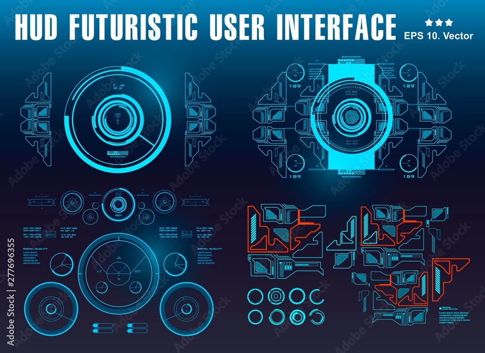 Obraz premium Futuristic virtual graphic touch user interface, target