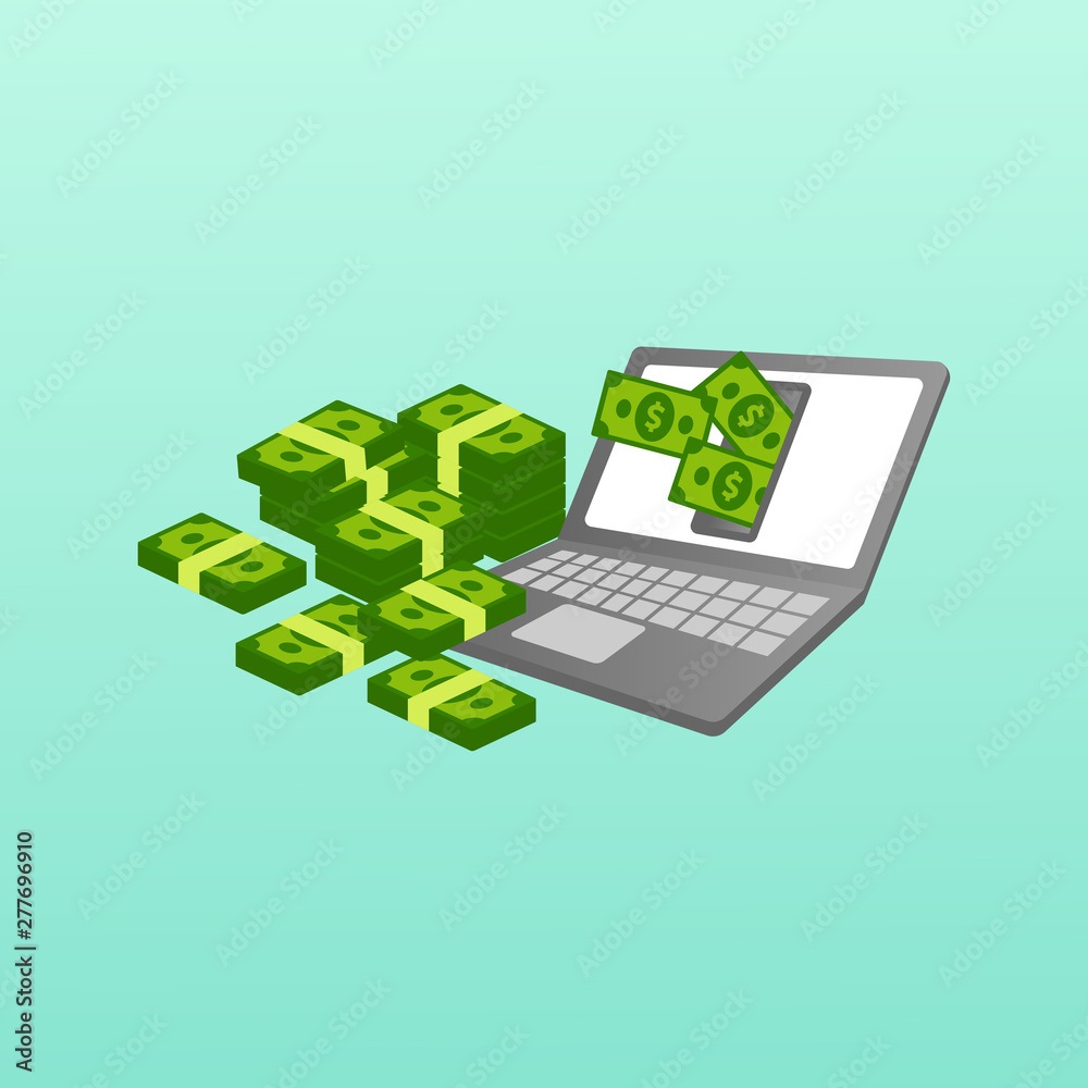 earn money online vector design illustration. making money online icon symbol design earn money online vector design illustration. making money online icon symbol design