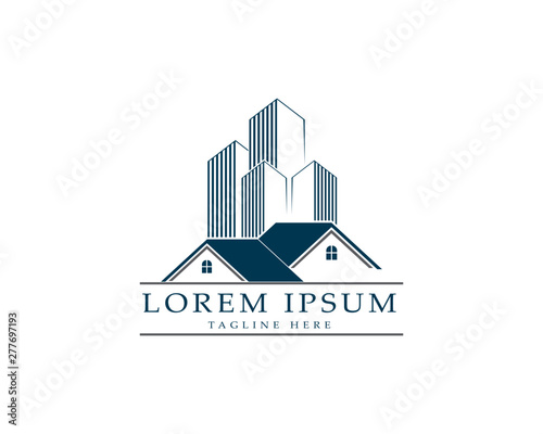 Real estate and home buildings logo icons