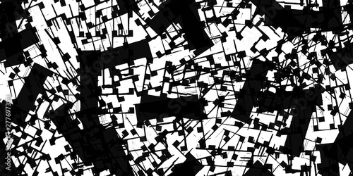 Black and white grunge texture seamless. Abstract monochrome background. Dirty covered with a chaotic pattern on the surface. Vintage old wall in scratches and scuffs.