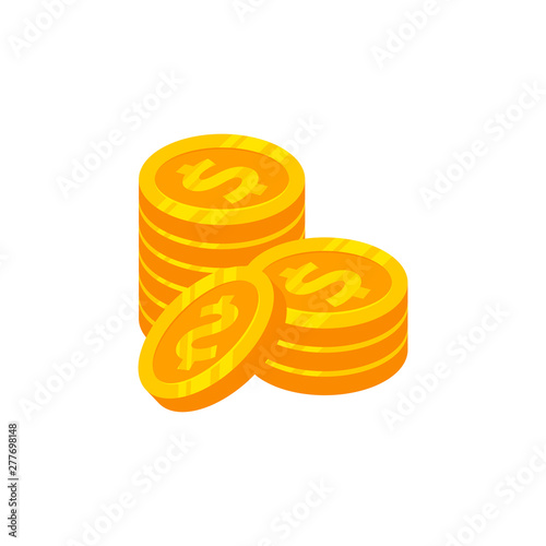 pile of coins money vector icon design. money sign symbol design