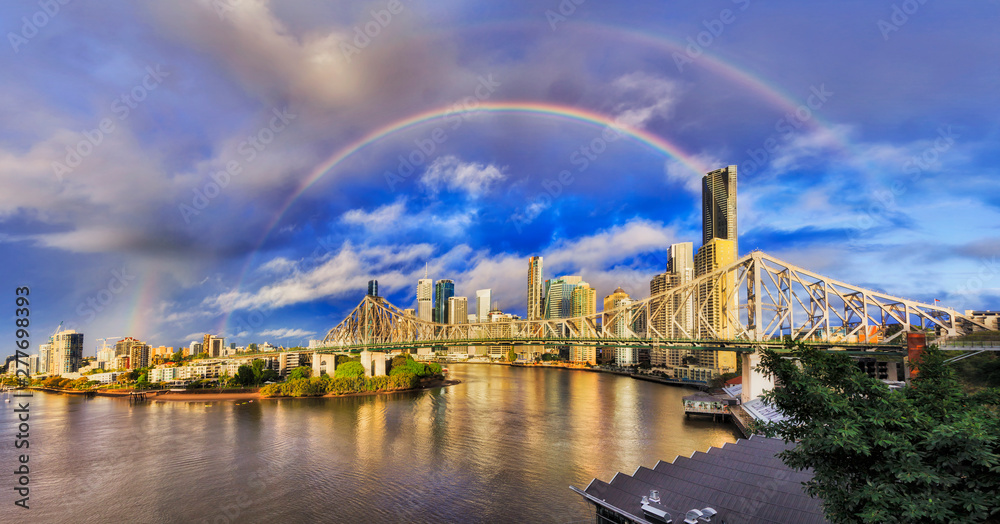 QLD Brisbane Story bridge rainbow pan