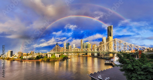 QLD Brisbane Story bridge rainbow pan