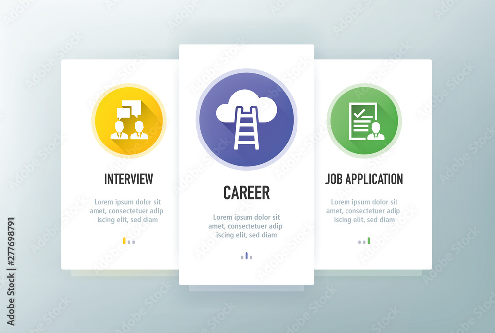 Recruitment Icons for Website and mobile app onboarding screens vector template stock illustration Recruitment Icons for Website and mobile app onboarding screens vector template stock illustration
