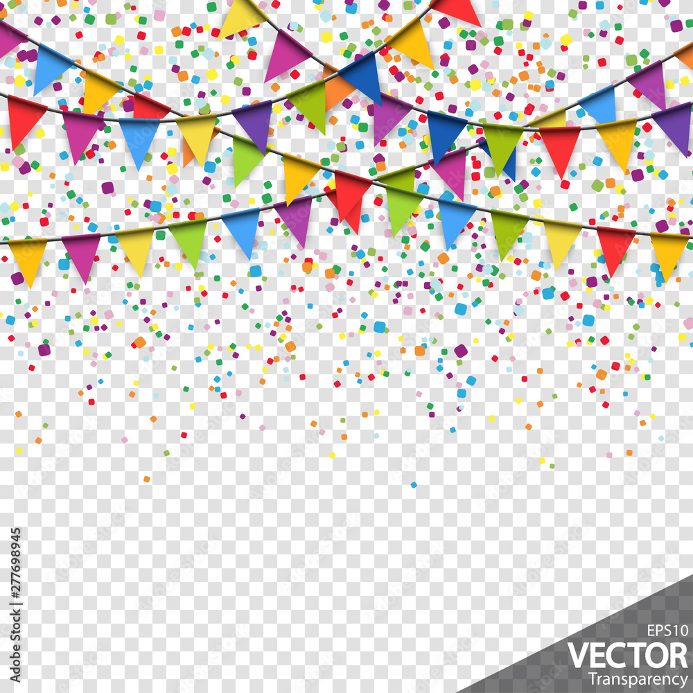 confetti and garlands party background confetti and garlands party background