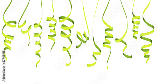 different colored party garlands