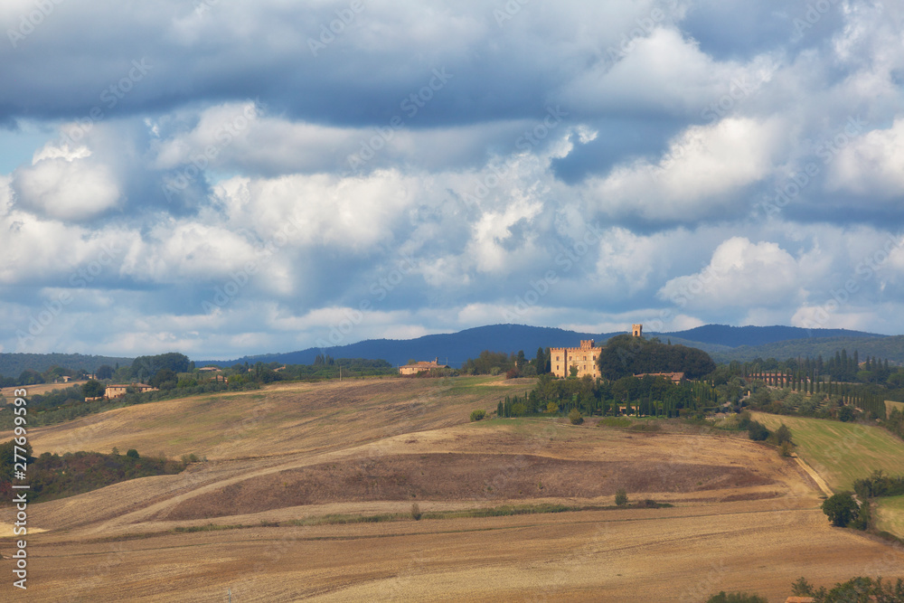 Typical autumn rural landscape , Tuscany, Italy