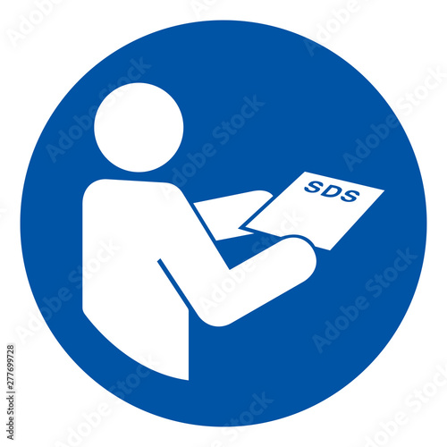 Consult SDS Sheet Symbol Sign,Vector Illustration, Isolated On White Background Label. EPS10