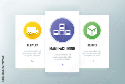 Logistic Icons for Website and mobile app onboarding screens vector template stock illustration