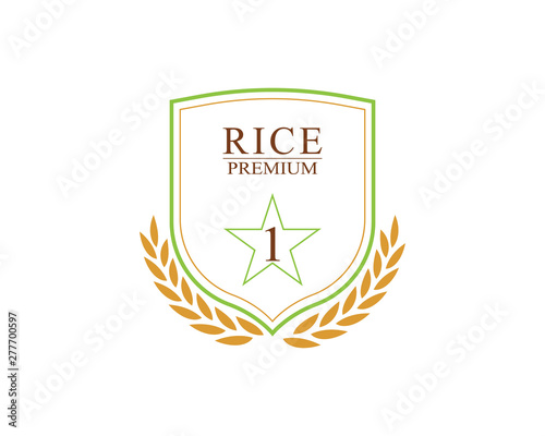 rice food meal logo and symbols template
