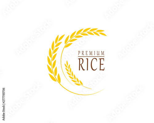 rice food meal logo and symbols template
