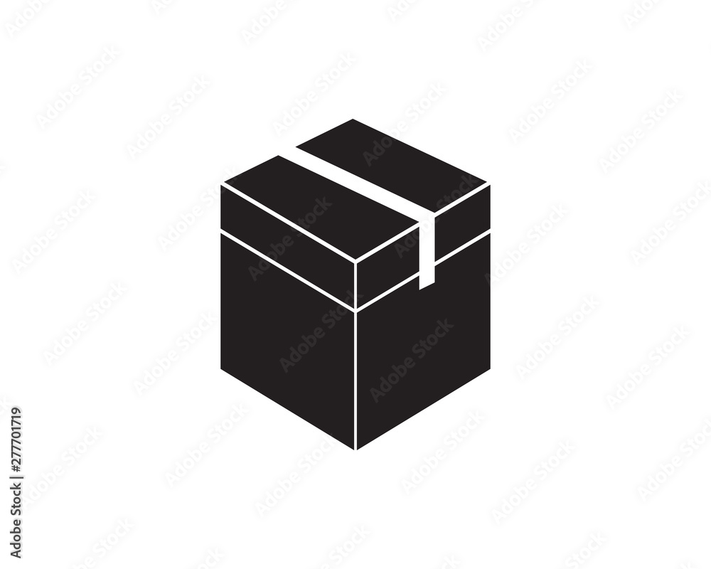 Open cardboard box icon illustration Open cardboard box icon illustration
