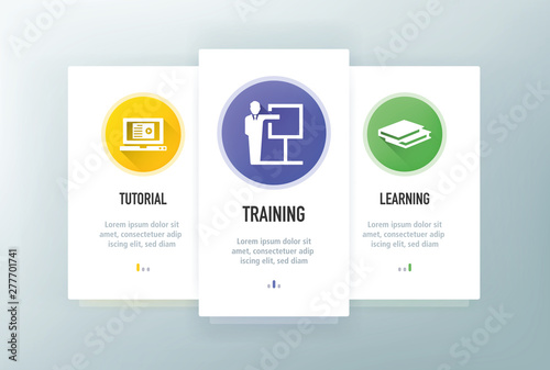 Education Icons for Website and mobile app onboarding screens vector template stock illustration