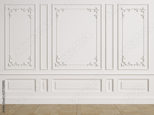 Fotomurale Classic interior wall with mouldings