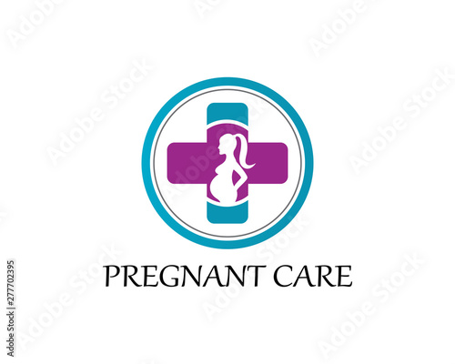 pregnant woman line art symbols template
