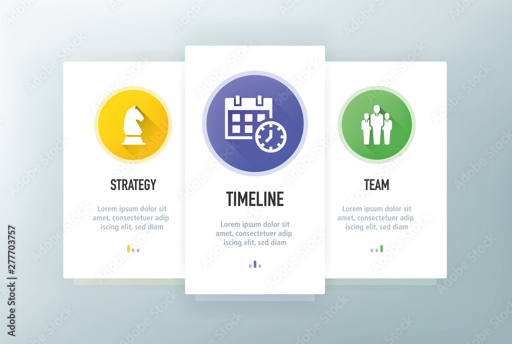 Business Plan Icons for Website and mobile app onboarding screens vector template stock illustration