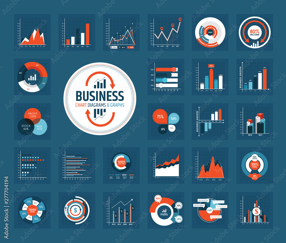 Graphs and charts design collections Graphs and charts design collections