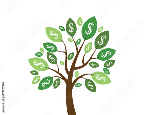 money tree  logo vector