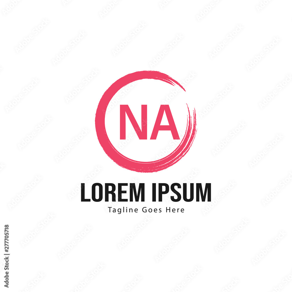 Initial NA logo template with modern frame. Minimalist NA letter logo vector illustration Initial NA logo template with modern frame. Minimalist NA letter logo vector illustration