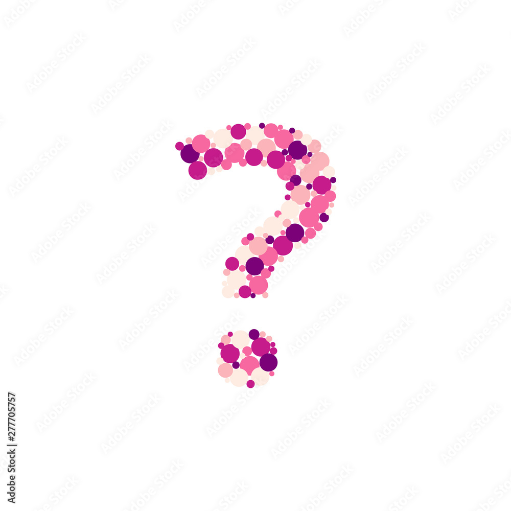 Question help sign color distributed circles dots illustration Question help sign color distributed circles dots illustration