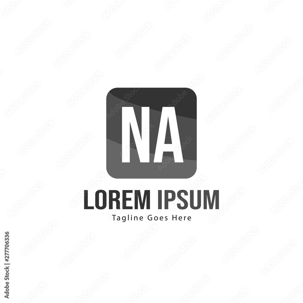 Initial NA logo template with modern frame. Minimalist NA letter logo vector illustration Initial NA logo template with modern frame. Minimalist NA letter logo vector illustration