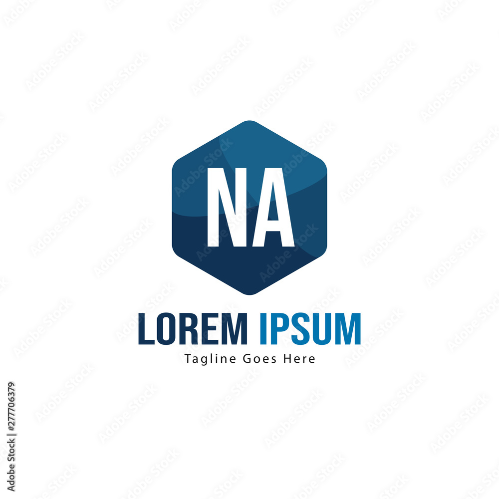 Initial NA logo template with modern frame. Minimalist NA letter logo vector illustration Initial NA logo template with modern frame. Minimalist NA letter logo vector illustration