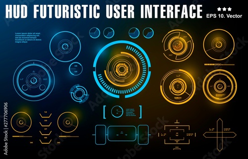 Futuristic virtual graphic touch user interface  target