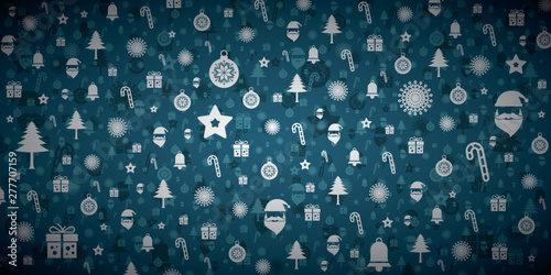 Christmass seamless blue pattern