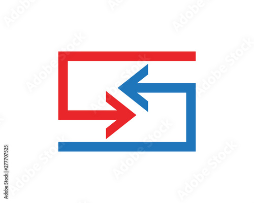 symbol of bidirectional arrows data transfer