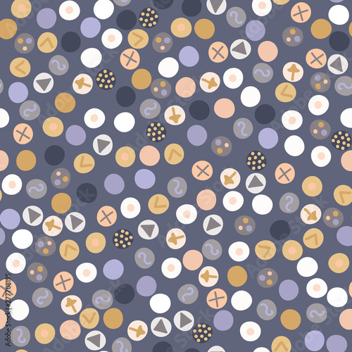 Bright geometric tiny polka dot seamless pattern. All over print vector background. Modern kids fashion style. Trendy bubbles scrapbooking paper, ball wallpaper, fun home decor. Stationery backdrop.