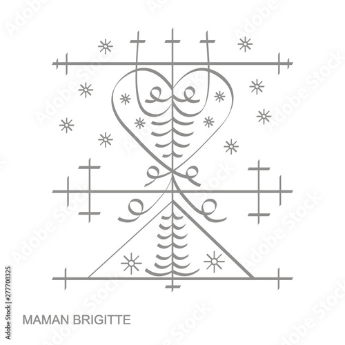 vector icon with veve vodoo symbol Maman Brigitte