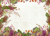 Colorful abstract flowers and nature background , illustration, with space for text, fantasy