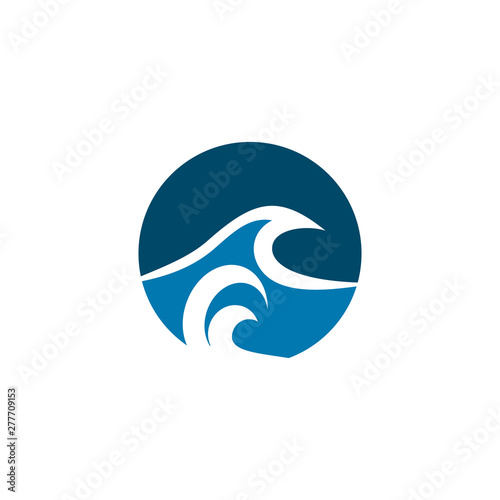 Wave logo design vector template