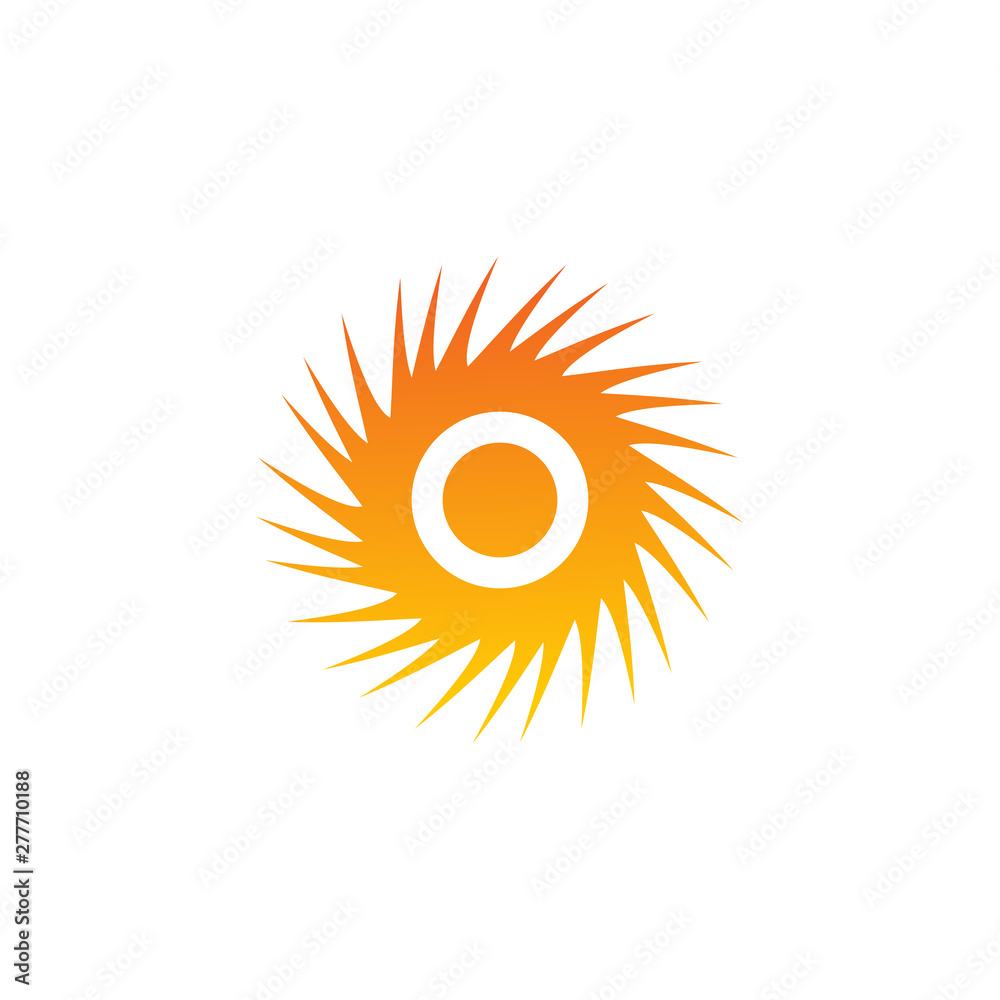 Fototapeta premium Sun logo design vector template
