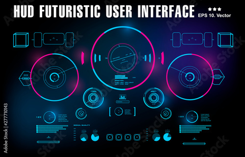 Futuristic virtual graphic touch user interface, target