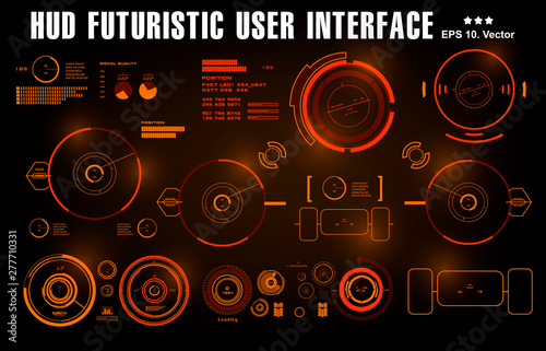 Futuristic virtual graphic touch user interface, target