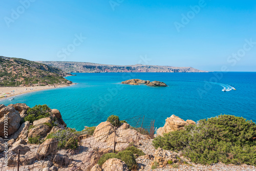 Natural landscape on the Crete Island Greece, Vai beach © IrBreeze
