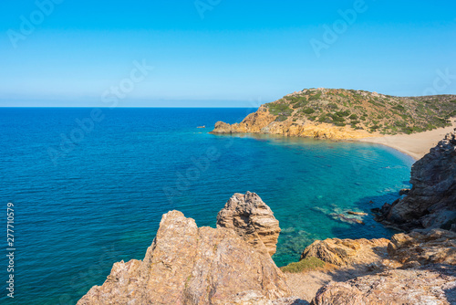 Natural landscape on the Crete Island Greece  Vai beach