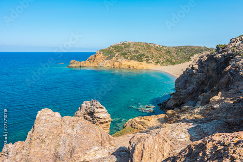 Natural landscape on the Crete Island Greece, Vai beach