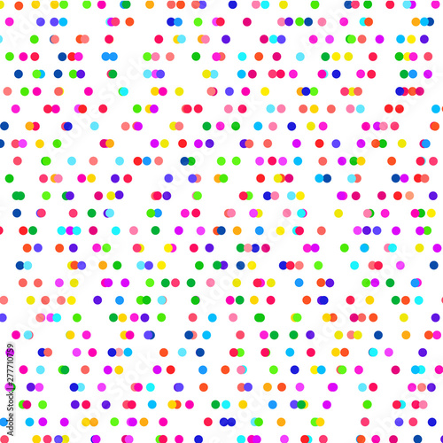 Multicolored circles on a white background. 