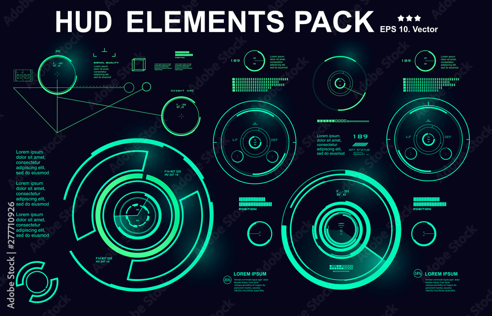 Futuristic virtual graphic touch user interface, target Futuristic virtual graphic touch user interface, target