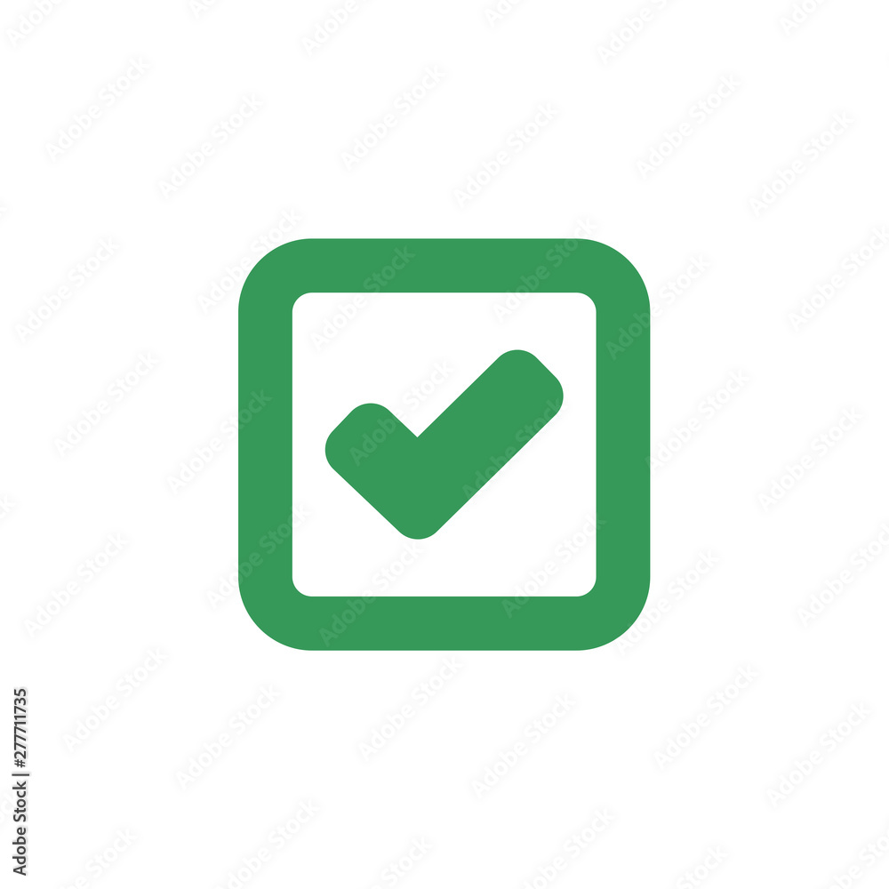 Green check mark icon symbol template color editable vector sign isolated on white background illustration for graphic and web design. Green check mark icon symbol template color editable vector sign isolated on white background illustration for graphic and web design.